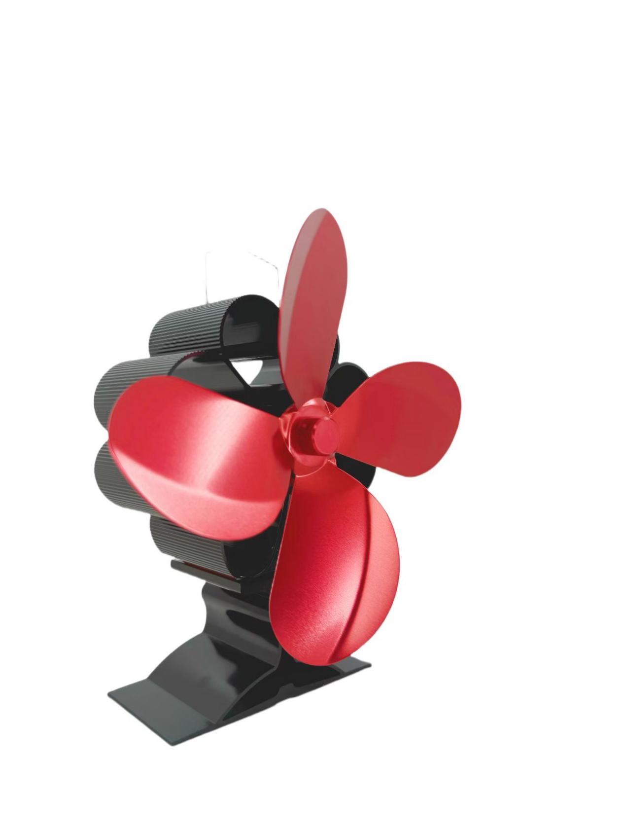 Heart-Shaped Gourd Design 4-Blade Heat-Powered Stove Fan product image 1